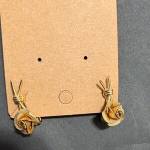Vintage LEWIS  SEGAL California Signed Elegant Gold  Earrings